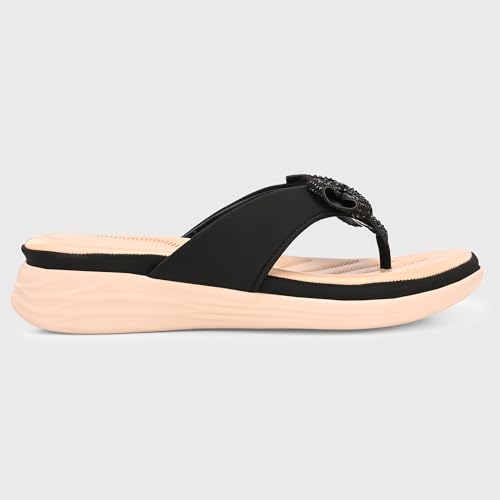 Image of Centrino Women's Sandals | Stylish Slip-On Sandals for Ladies | Durable Soft Cushioned Footbed for Comfort | Elegant & Trendy Design | Lightweight Daily And Casual Use Flip Flops (9343)