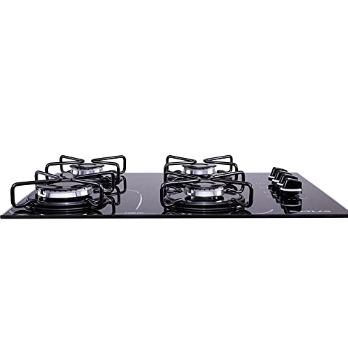 Cooktop 4 bocas Atlas Agile Up Glass Preto com Acendimento Superautomático - Bivolt