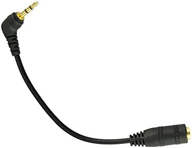 Seadream 2Pack 6 inch 3-Pole 2.5mm Male Right Angle to 3.5mm Female Headset Audio Adapter Cable Extender Stereo Jack (2pack) image 5