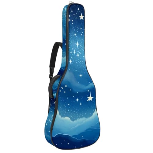 Sac pour guitare acoustique grand format 41 pouces et housse ciel étoilé bleu
