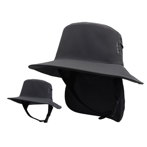 Ducclucc UPF 50+ Surf Bucket Hat with Removable Neck Flap