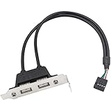 El cable de extensión externo USB aumenta el puerto USB de la computadora. El soporte USB 2.0 utiliza la interfaz USB en la placa base dentro del chasis para conectar dos soportes de interfaz USB 2.0 de alta velocidad, sin necesidad de instalar un controlador, conectar y usar. Dos puertos USB se extienden fuera de la carcasa del ordenador.