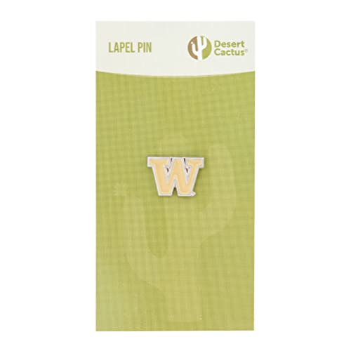 Image of Desert Cactus University of Washington Lapel Pin UW Huskies Made of Metal for Formal Wear, Bag and Hat Jewelry, and Tie Tack