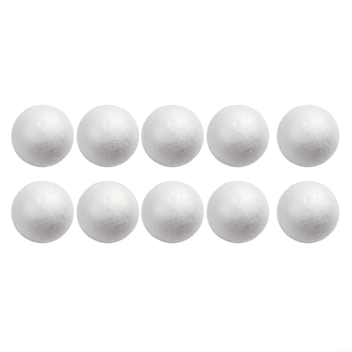 Shophubio Palline di polistirolo per artigianato, sfere di polistirolo per fai da te, matrimoni, ornamenti per albero di Natale, forme in schiuma per bambini e istruzione (8 cm)