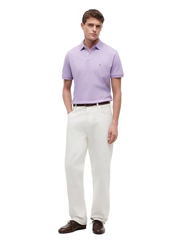 Tommy Hilfiger Men's 1985 Classic Short Sleeve Polo, Lavender Heather X-Small — view 2