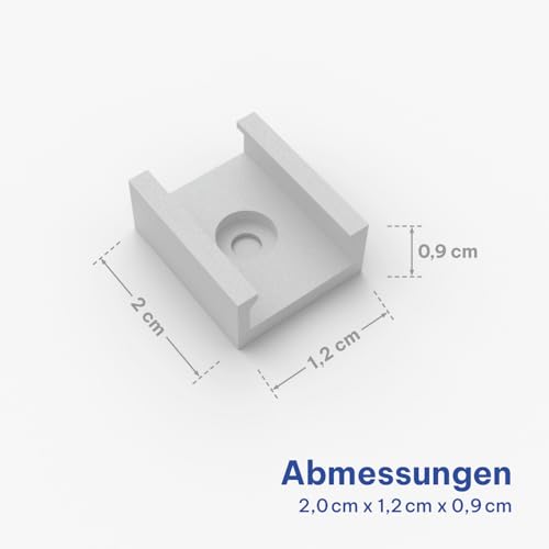 Befestigungsclips Halterungen für Philips Hue V4 & Gradient Lightstrip, 10 Stück, weiß, Made in Germany