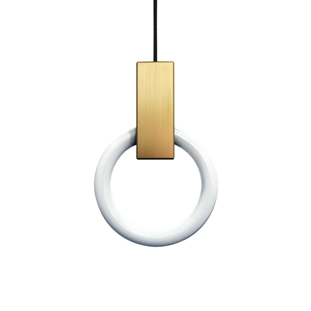 Lámpara de techo tipo araña dorada con tubo de cristal de lujo LED