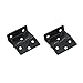 T Tulead 10PCS Three Fold Retro Hinge Decorative Box Hinge Black Cabinet Hinges Offset Door Hinge with Screws, for Wooden Box, Toolbox, Wardrobe