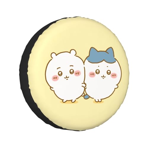 タイヤカバー ちいかわ スペアタイヤカバー おしゃれ タイヤ収納 防塵 防水 防紫外線 日焼け止 汚れ防止 劣化対策 タイヤバッグ 持ち運び便利 取付簡単 カー用品 14〜17インチ 屋外 軽自動車 普通車 汎用 15インチ:直径70-75cm