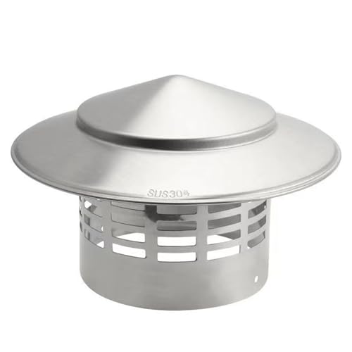 Sombrerete Chimenea para Tubo Ø 75/110/160/200mm Antilluvia Sombrero De Chimenea Acero Inoxidable Campana De Ventilación para Todo Tipo De Clima(110mm)