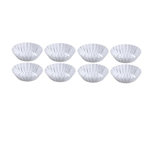 CLISPEED 50 Piezas Sartenes Para Tartaletas Bandejitas De Aluminio Latas De Pastel Para Hornear Cacerola Moldes Reutilizables Para Tarta De Huevo Molde Para Tartas De Huevo Silver