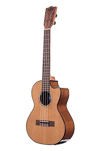 Kala KA-SCAC-TE-C-BAG – Solid Cedar Top Acacia, Tenor Cutaway ukulélé électro-acoustique, livré avec housse - Les Beatles, Paul McCartney, John Lennon, RIngo Starr, George Harrison Kala KA-SCAC-TE-C-BAG - Solid Cedar Top Acacia, Tenor Cutaway ukulélé électro-acoustique, livré avec housse – Image 4