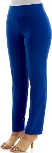 Zac & Rachel Women's Petite Millennium Fabric Pull-On Slim Leg Pant, Surf The Web, 4P3