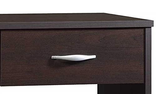 Image of STRATA FURNITURE Sheesham Wood Bedside Table with Drawer and Shelf Storage Wooden Night Stand for Bedroom Living Room Home (Dark Brown Finish)