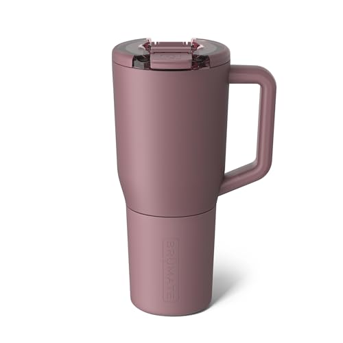 Image of BruMate Muv - 35oz 100% Leak Proof Insulated Coffee Mug with Handle & Lid - Stainless Steel Coffee Travel Mug - Double Walled Coffee Cup (Rose Taupe)