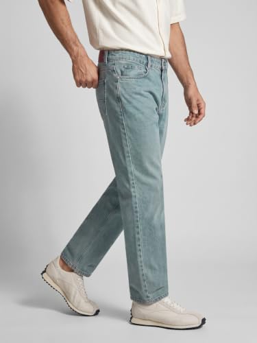Image of Urbano Fashion Men's Relaxed Fit Washed Denim Jeans Non-Stretchable