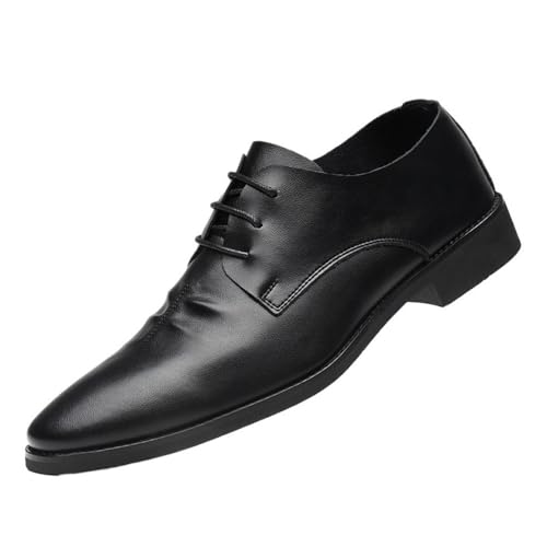Mens White Leather Dress Shoes Business Oxford Shoes Spring Summer Formal Versatile Soft Leather Lace up