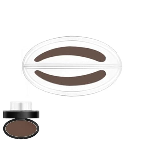 Ruliva Brow Stamp Perfekte symmetrische Augenbrauen in Sekunden Wiederverwendbare Schablone Funktioniert mit Puder Pomade Pencil & Gel Kein Üben nötig (Hellbraun Arch) (Hellbraun Curved)