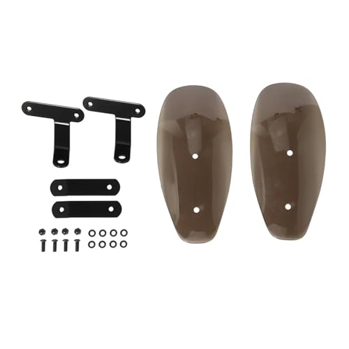 Protège-mains moto custom fumé pour Harley Davidson Cruiser - 3