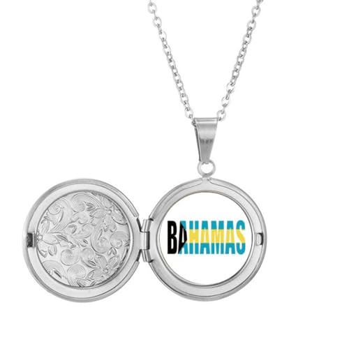 Collier avec médaillon drapeau des Bahamas - Cadeau d'anniversaire idéal