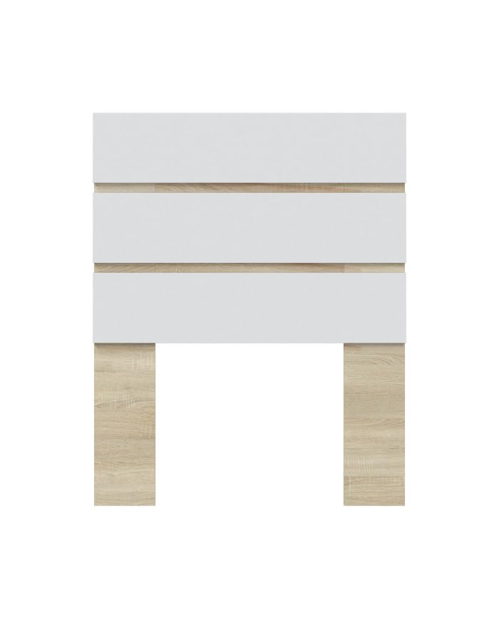 Home Heavenly® Cabecero Ébano – Cabezal para Cama de 90 cm – Diseño Moderno y Compacto – Tablero Melamina con Fijación a Pared – 100x3x126 cm