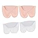 Produktbild Artibetter 2 Paare Weiche Gel Spitzen Zehen Schoner Zehenkappe Silikon Zehenspitzen Schutz für High Heels Ballett Schuhe (Weiß und Hautfarbe)