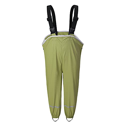 Image of Kids Unisex Rain Pants, Green, Size 2-9 Years