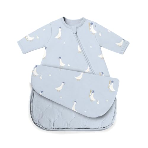 Image of GUNAMUNA Long-Sleeve Transitional Swaddle Sleep Bag - Soothes Infants, Easy Diaper Changes with WONDERZiP