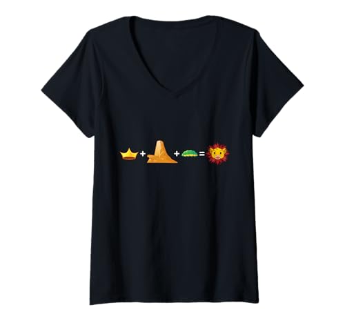 T-shirt Col V Simba Le Roi Lion Disney avec motifs Emoji pour adulte