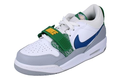 Air Jordan Legacy 312 Low Big Kids' Shoes (CD9054-140, White/Wolf Grey/Pine Green/Industrial Blue) Size 6