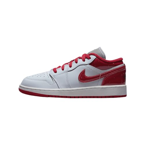 Jordan Big Kid's 1 Low SE Football Grey/University Red (FQ1935 018) - 5