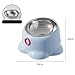 Leefasy Tilted Cat Feeder Bowl Food Dispenser Living Room Home Travel Indoor Watering Feeding Dish Cat Food Bowl for Pets Small Dogs, Blue
