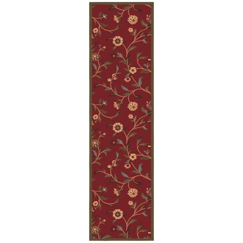 Ottomanson Tapete corredor floral antideslizante 2'7" x 9'6" miniatura 6
