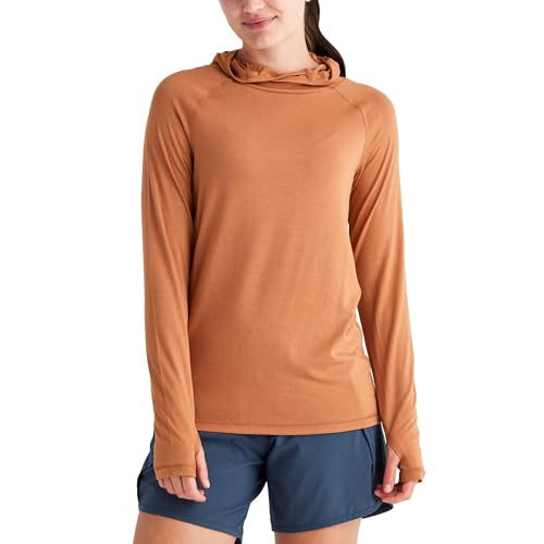 Free Fly Women's Shade Hoodie - UPF 50+ Sun Protection Clothing, Sun Shirt with Hood, Bamboo Viscose Long Sleeve for Women