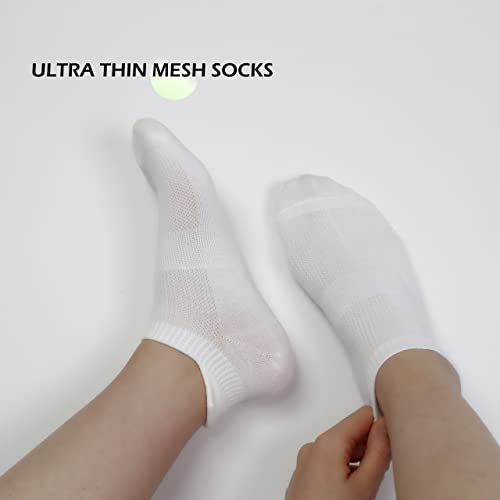 SERISIMPLE Women Ultra Thin Socks Viscose Bamboo Low Cut No Show Ventilating Ankle Anti Odor Arch Support Mesh Socks 5 Pairs4