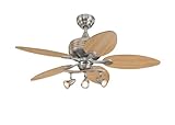 Westinghouse 7226520 Xavier Indoor Ceiling Fan with Light, 44 Inch, Brushed Nickel & Cop