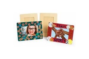 Colorations Decorate Your Own Standing Wooden Frames with Clear Plastic Protector Sheet,...