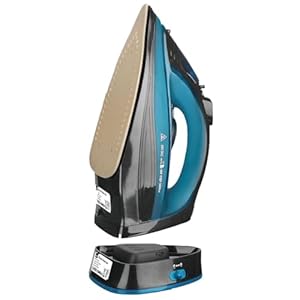 Bügeleisen, Dampfbügeleisen 2400W KabellosesBügeleisen Powersteam Ultra Keramik-Bügelsohle, Selbstreinigungs- & Sprühwasserfunktion, Tropfstopp, Dampfbügeleisen Automatische Abschaltung