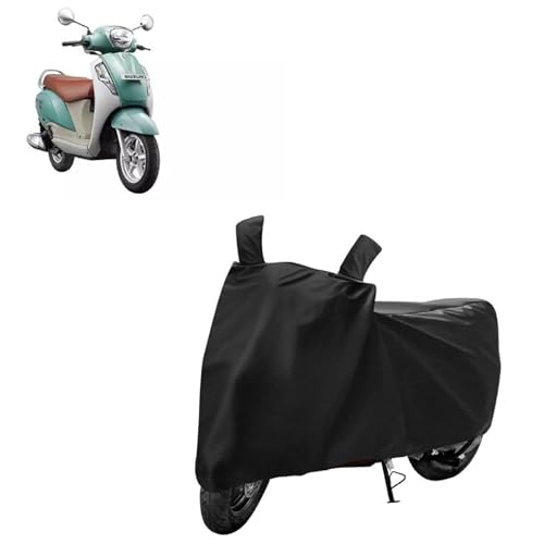 Image of Kerwa Waterproof Bike Cover Compatible with Suzuki Access 125 | Dust Proof, UV-Resistant, Mirror Pocket with Windproof Buckle Strap