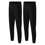 Hovershoes 2 Pack Boys Compression Leggings Youth Athletic Tights with Pockets, Basketball Football Base Layer Under Pants