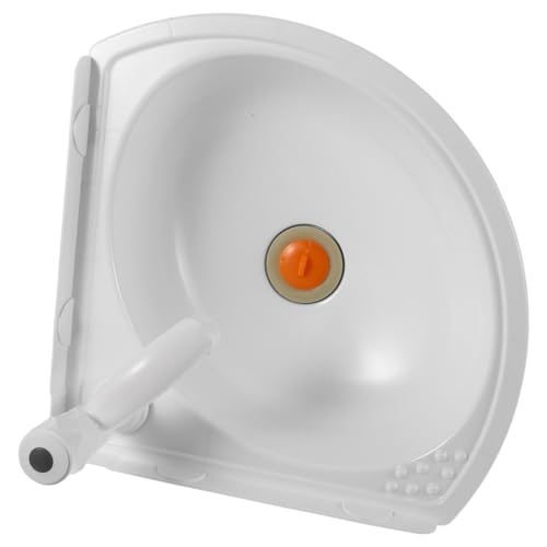 ELAYARD Lavabo de Pared Blanco de Plástico Compacto y Moderno para Baño y Balcón con Grifo Plástico Incluido Instalación Estable Ahorra Espacio Esquinas Pequeñas