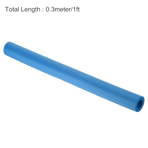 Image of uxcell Foam Tubing for Handle Grip Support,18mm ID 30mm(1 3 /16 inch) OD 0.3 Meter /1ft Length Blue