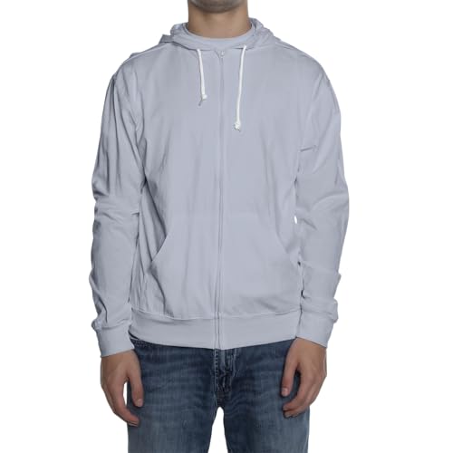 Ymosrh Men's Sweatshirt Hoodie, Solid Color Long Sleeve Zip Up Casual Workout Hoodie Sweatshirts with Pocket, M-3XL