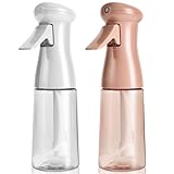 Spray Bottle For Hair, Continuous Mister Empty Spray Bottles, Ultra Fine Mist Water Sprayer for Hairstyling, Cleaning, Plants, Barbers, Salons, Essential Oil Scents - 2 Pack 6.8 OZ, White & Terracotta