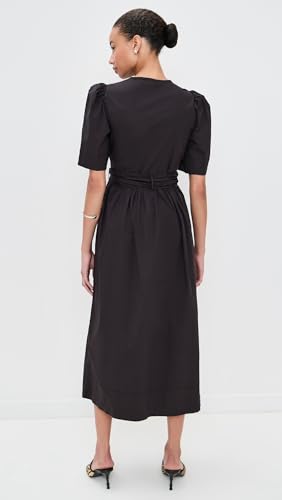 Women's Stretch Cotton Tie Strap Midi Dress3