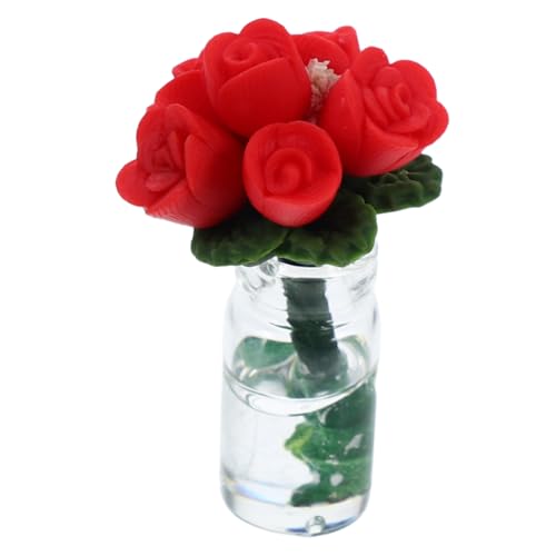 Bonsaï de rose artificielle miniature YRYRYW pour pot de fleur et décoration maison
