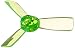 RJXHOBBY 5Pairs/10Pcs 1935 1.9 Inch 3-Blade Propeller Triblade Prop 1.5mm Mounting Hole Compatible with 1103 1104 1105 Motors for DIY Micro FPV Drone Quadcopter Green