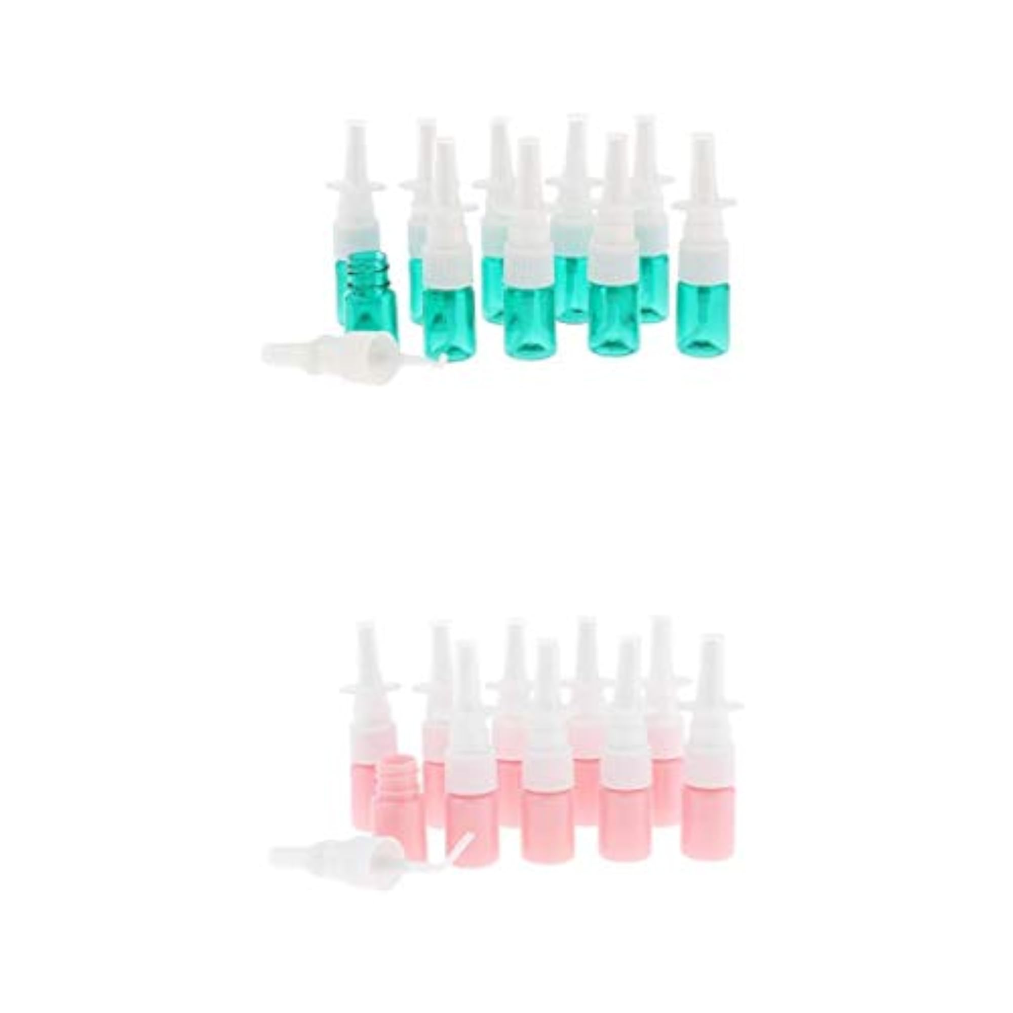 20 Pcs 5ml Portable Empty Refillable Nasal Spray Bottles