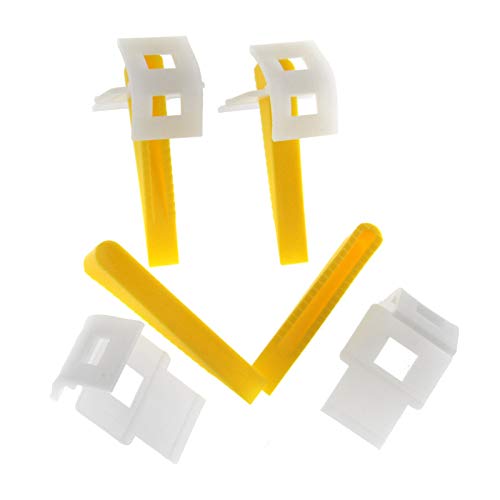 Espaciadores de pl�stico para baldosas, 100 clips + 100 cu�as para pared, piedra y suelo de azulejos.