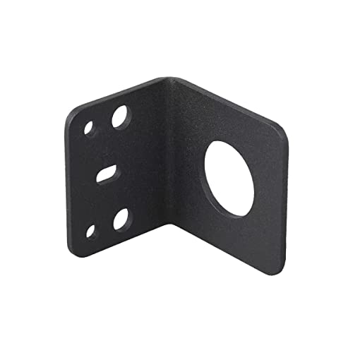 Vanroug 2 Pcs L-Bracket 1255 3/4" Hole Thick Steel Mobile Antennas Brackets For Uhf Vhf Coax Nmo Antenna Mounts Cable Mobile Antennas (Black) #TOP2